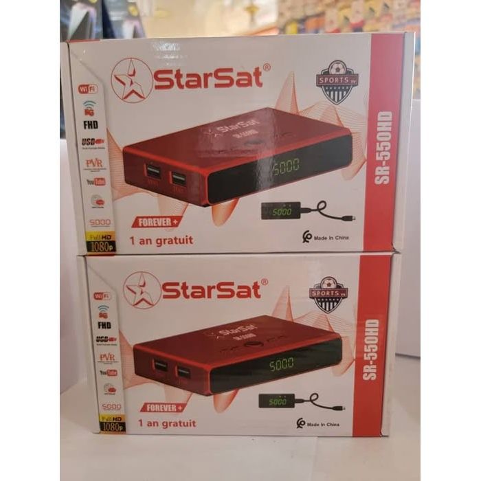 Recepteur Satellite Numérique StarSat SR-550 Full HD 1080p / Wifi 5G/ Forever plus