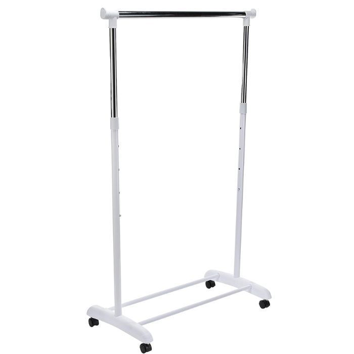 Portant - GENERIC - GN210203 - Métal - Blanc - Ajustable 95-165cm