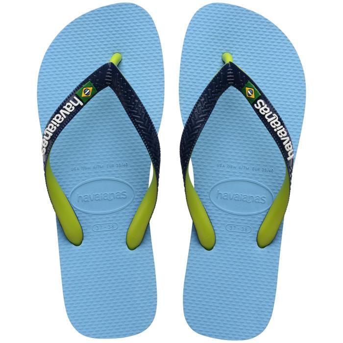 Tongs - Havaianas - BRASIL MIX - Bleu Lavande - Caoutchouc - Mixte