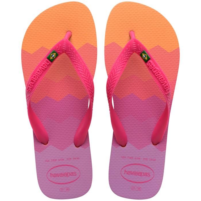 Tongs - Havaianas - BRASIL FRESH PEACH - Caoutchouc - Mixte - Couleur Pêche