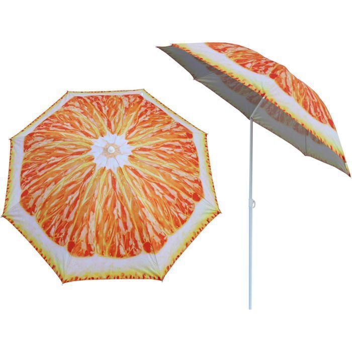Parasol de plage - Fruits - 1M80 - Protection UV - Montage facile - Pliable