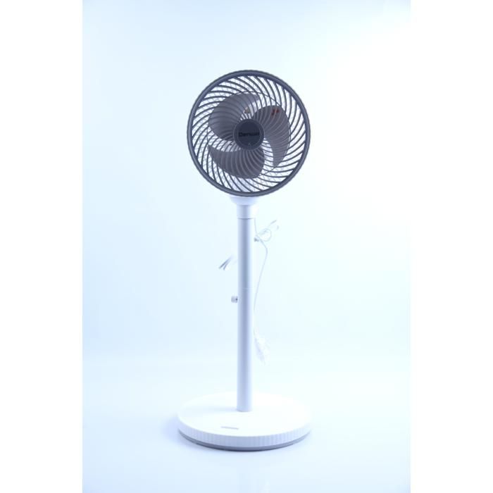 Ventilateur sur Pied - Denwa - 90° - 50W - Blanc/Gris - Minuterie