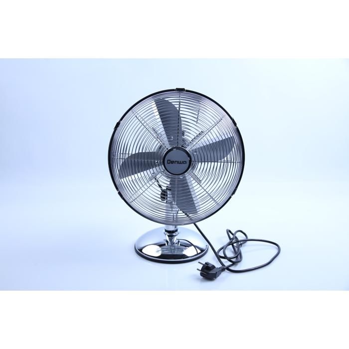 Ventilateur de Table - Denwa - TF523DC - 12 pouces - 40W - Design Chromé