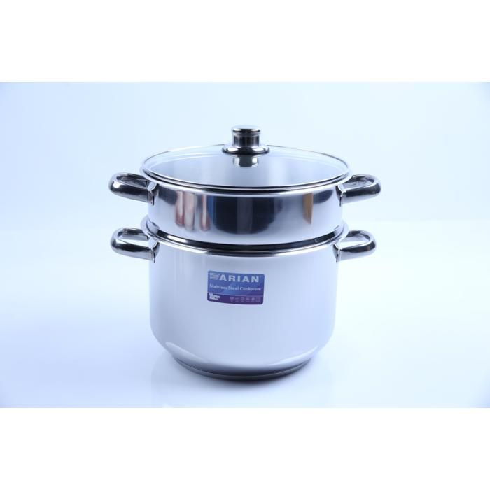 Couscoussier Inox 9L avec Couvercle Arian