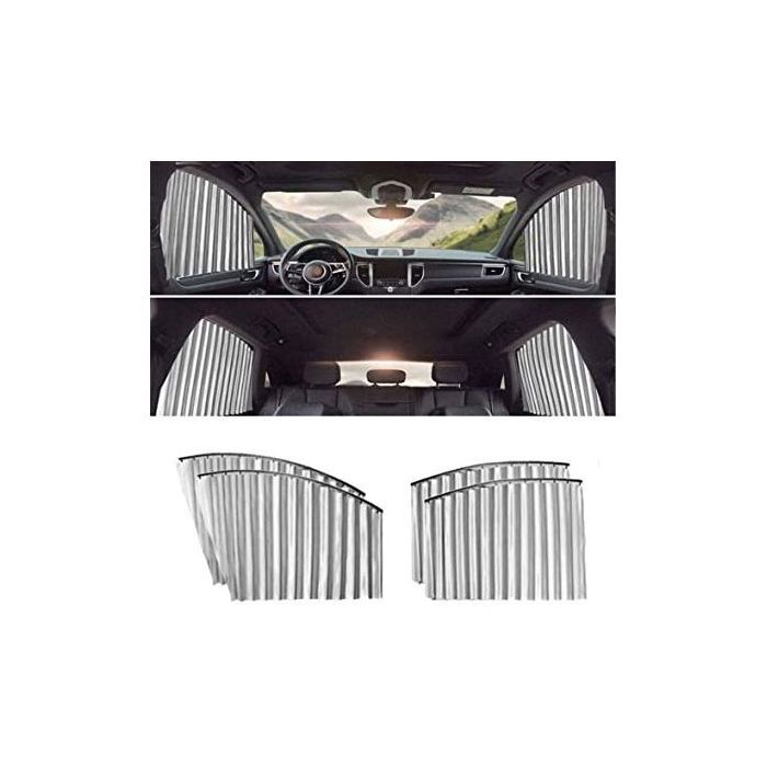 Rideaux Magnétiques Voiture - Lot de 4 - Protection Anti-UV - Installation Facile - Intimité Préservée