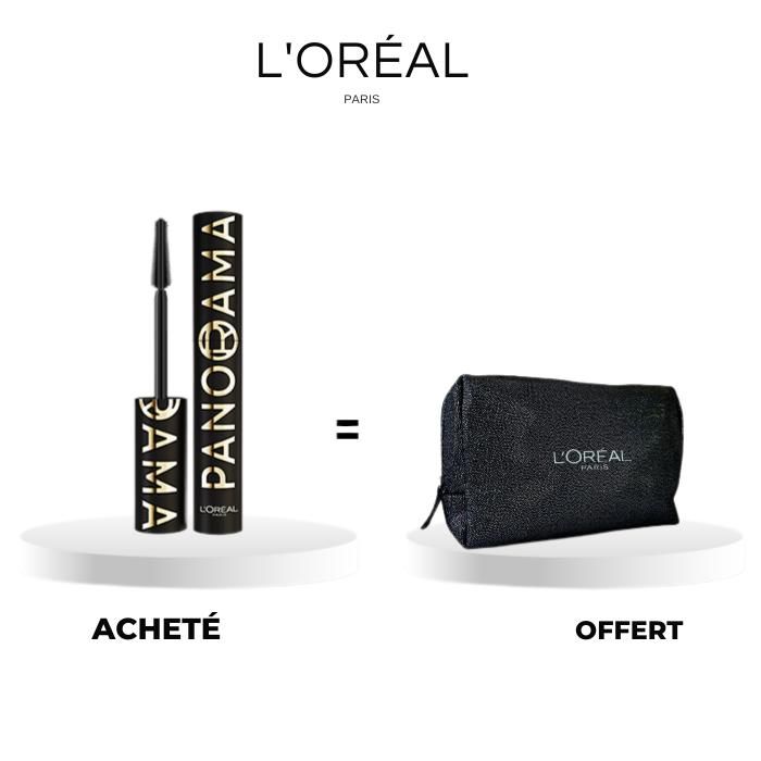 L'OREAL PARIS - MASCARA PANORAMA ALL NIGHT BLACK = TROUSSE