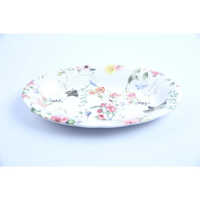 Plat ovale - GENERIC - Charme - 29x18 cm - Porcelaine - Compatible lave-vaisselle