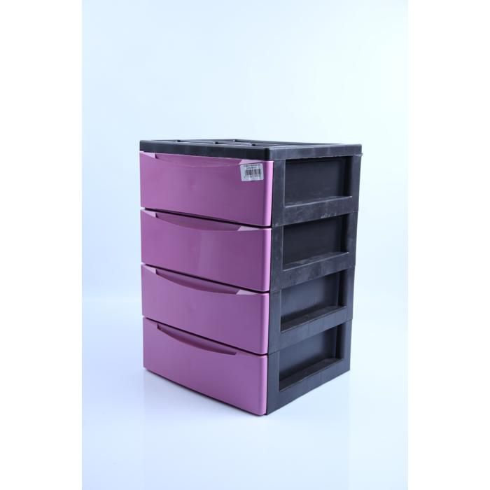 Meuble de rangement - GENERIC - Lisa - 4 tiroirs - Plastique - Résine - Couleur Aléatoire