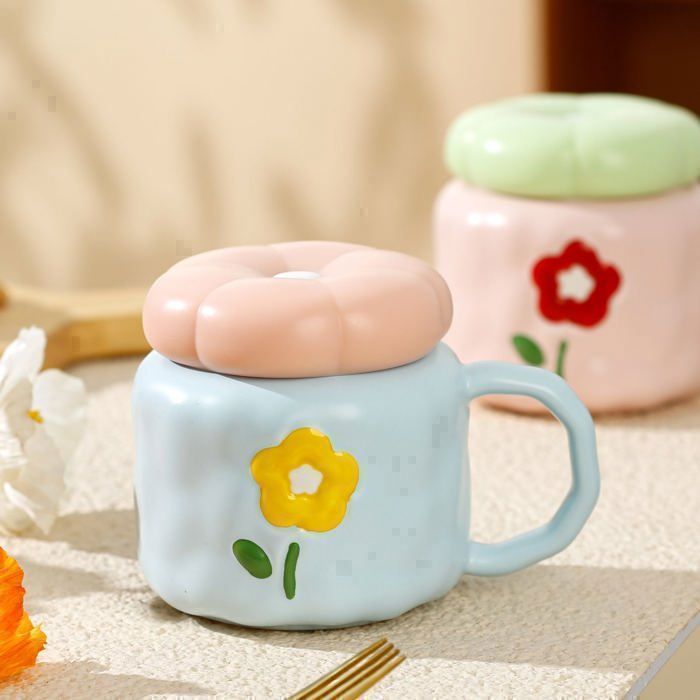 Tasse fleur bleue YX-6183-1