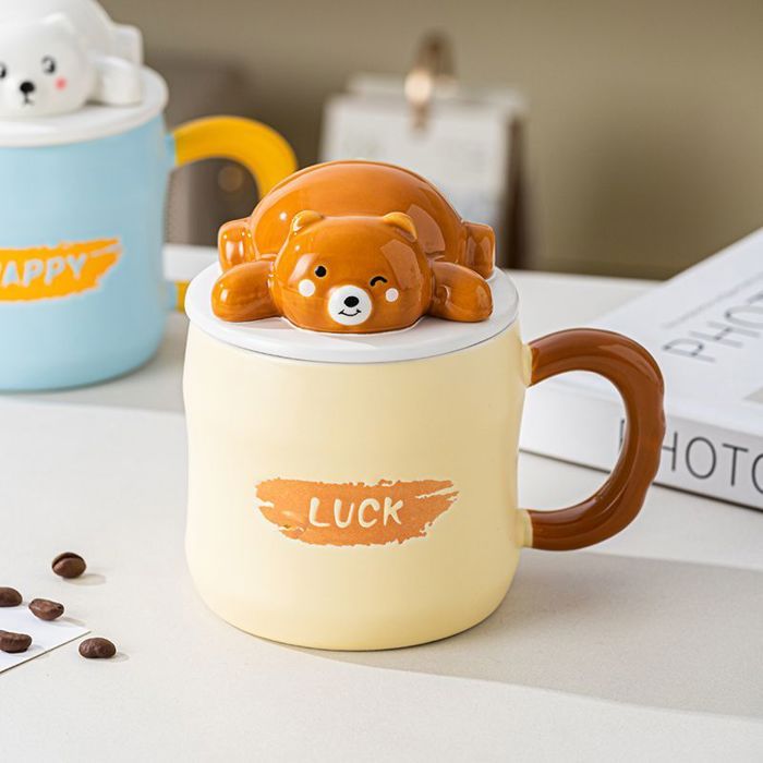 Tasse - MIEVIC - QY-2067-2 - Céramique - Ours chanceux - Capacité généreuse