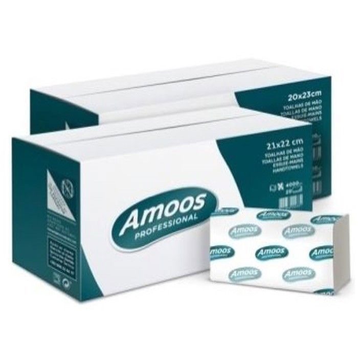 Carton de 20 Paquets de 200 Papiers Zigzag   2 plis AMOOS