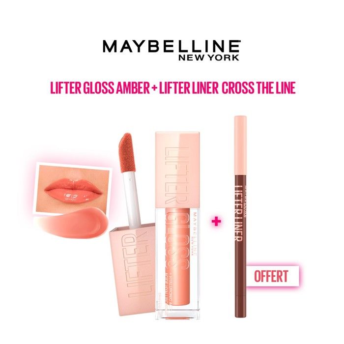 Gloss à lèvres - MAYBELLINE NEW YORK - Lifter Gloss NU 007 Amber - Hydratation - Brillance - Repulpant