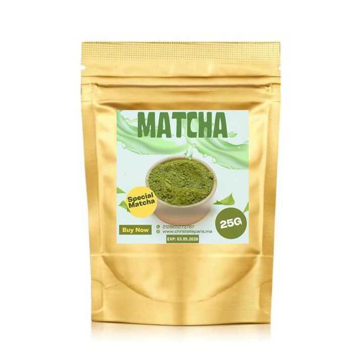 Thé Matcha qualité supérieure 25g antioxydant, énergie et concentration