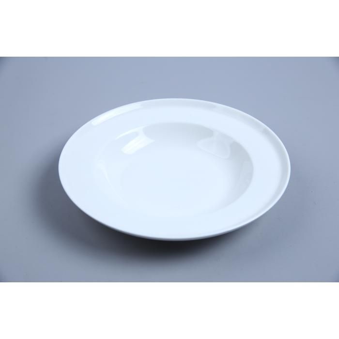 Assiette creuse en porcelaine blanche 20x4 cm