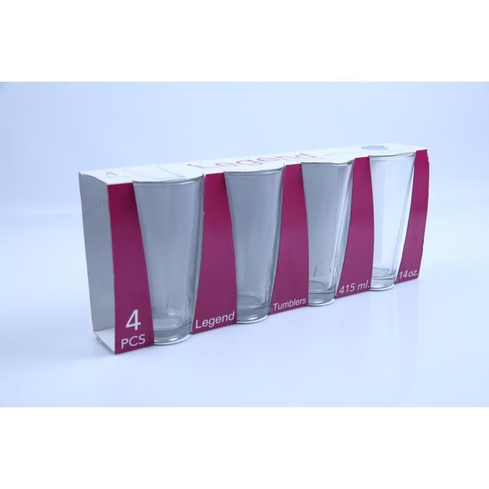 Verres à jus - GENERIC - Legend TM419B - 415 ml - Transparent - Lot de 4 pièces