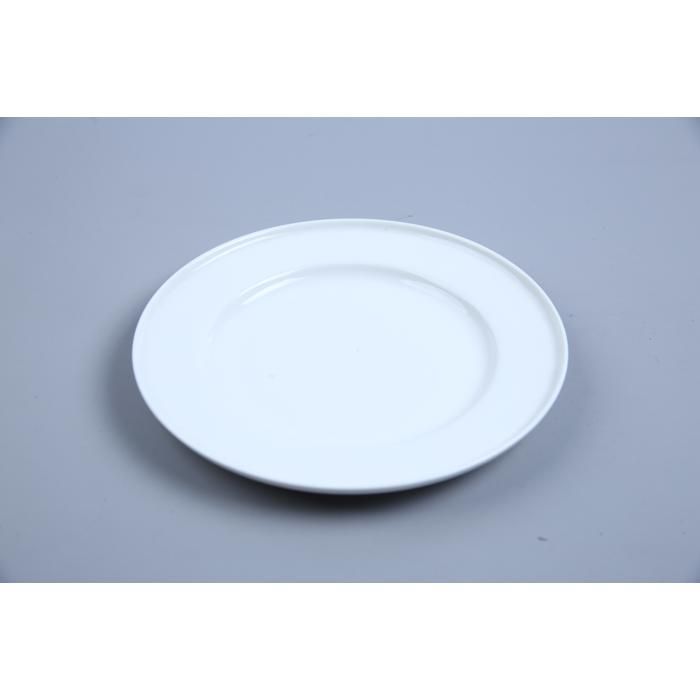 Assiette dessert en porcelaine blanche 20,5x2 cm