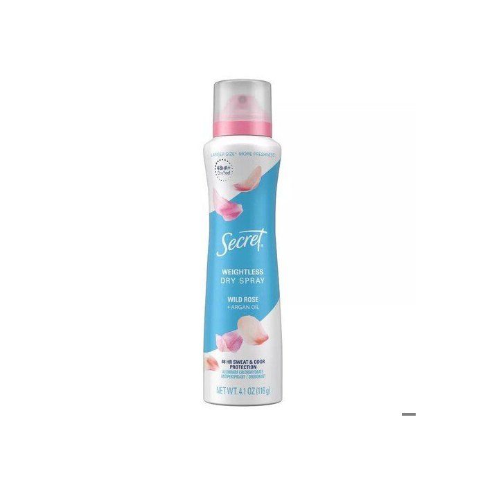 Déodorant Spray - SECRET - Wild Rose & Huile d’Argan - 48H Protection - Soin Nourrissant - 200ml