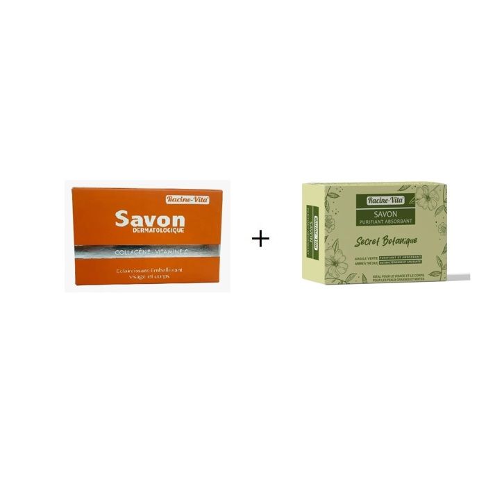 racine vita 2 savon dermatologique éclaircissant a la collagène et vitamine C+ Savon Purifiant