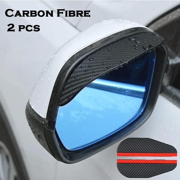 Protège-Rétroviseurs Effet Carbone – Anti-Pluie & Neige, Ajustement Universel (2 Pièces)