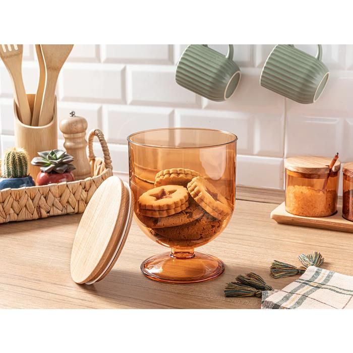 Coffret de rangement - GENERIC - 800 ml - Bois naturel - Socle surélevé - Couvercle en bois - Couleur Aléatoire