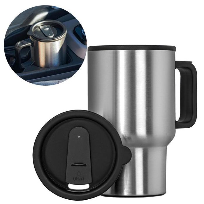 Tasse à café en acier inoxydable, Mug de voyage, gobelet avec couvercle isolé pour chaud et froid pour voiture