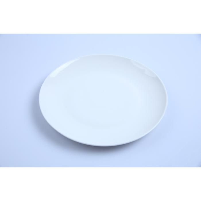 Assiette dessert en porcelaine blanche 20x2cm
