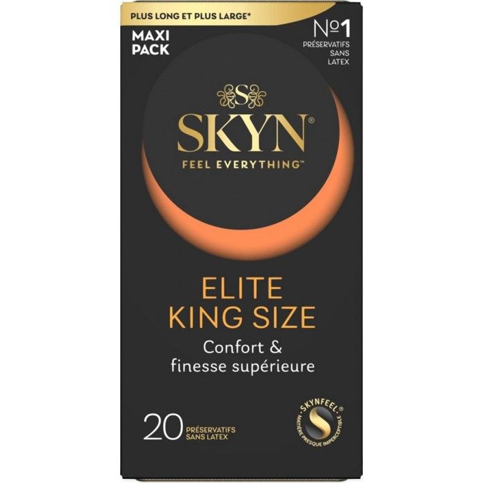 SKYN Préservatif Elite King Size Confort &amp; Finesse Supérieure 20 préservatifs