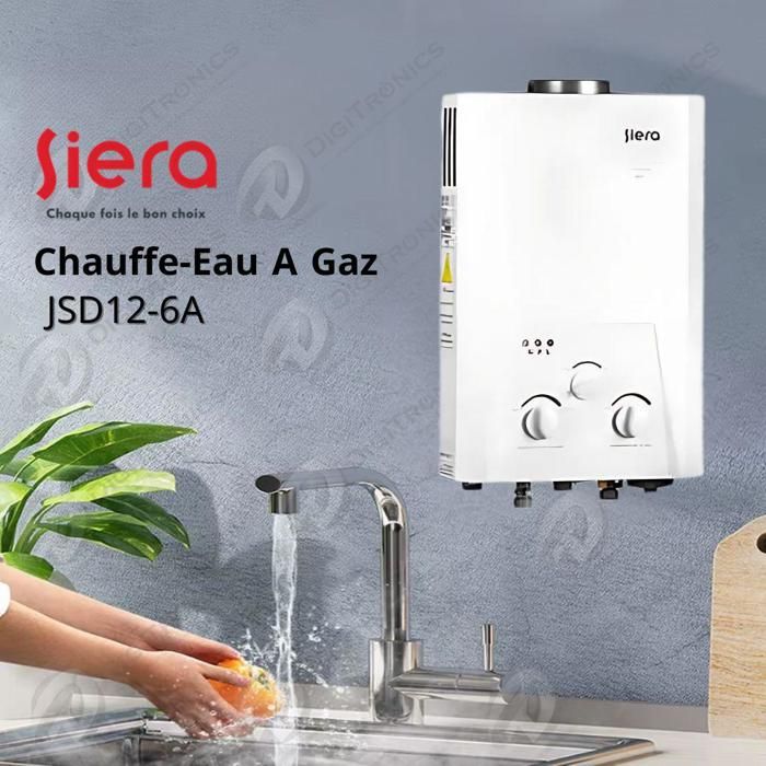 Chauffe-Eau à Gaz Instantané – 6 Litres/min – 12 kW – Modèle JSD12-6A