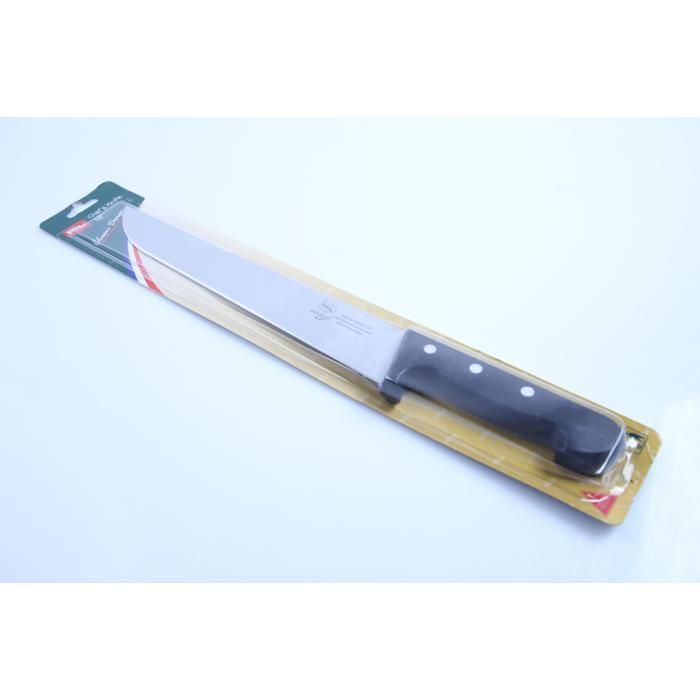 Couteau 12" Manche Plastique Noir Blister