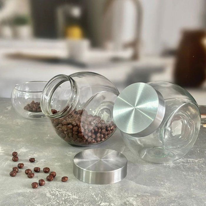 3 Pots Conservation 250ML Chacune  Verre Bocaux Jar avec Acier Inoxydable