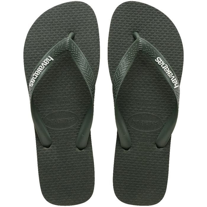 Tongs - Havaianas - TOP RUBBER - Couleur Olive Verte - Mixte - Confortables et Classiques