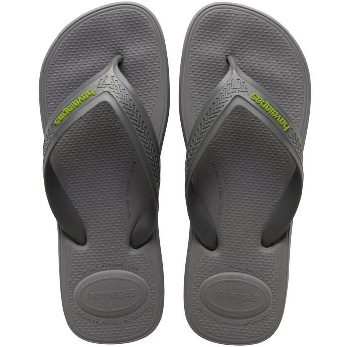 Tongs - Havaianas - Top Max Comfort - Gris Acier - Semelle Ergonomique - Brides Larges