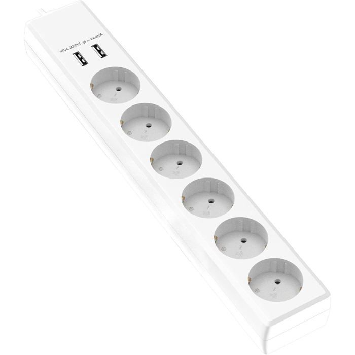 GENERIC – Bloc Multiprises FS-08KUPD18, 8 Prises, USB‑A & USB‑C, Compact et Sécurisé