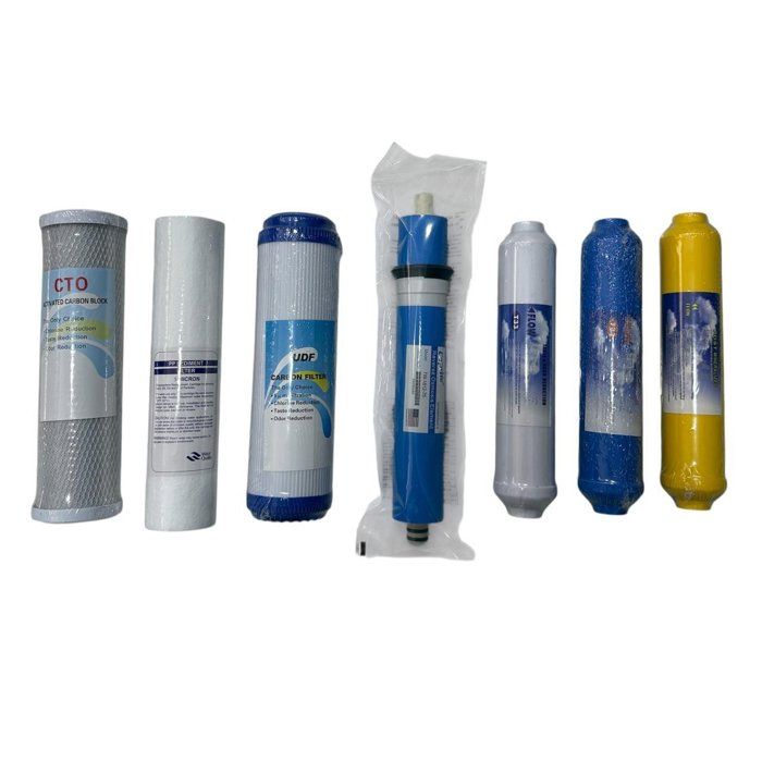 Filtration d'eau - PACK DE PIECE DE RECHANGE - 7 étapes - Plastique - Intérieur - Essentiel pour qualité d'eau
