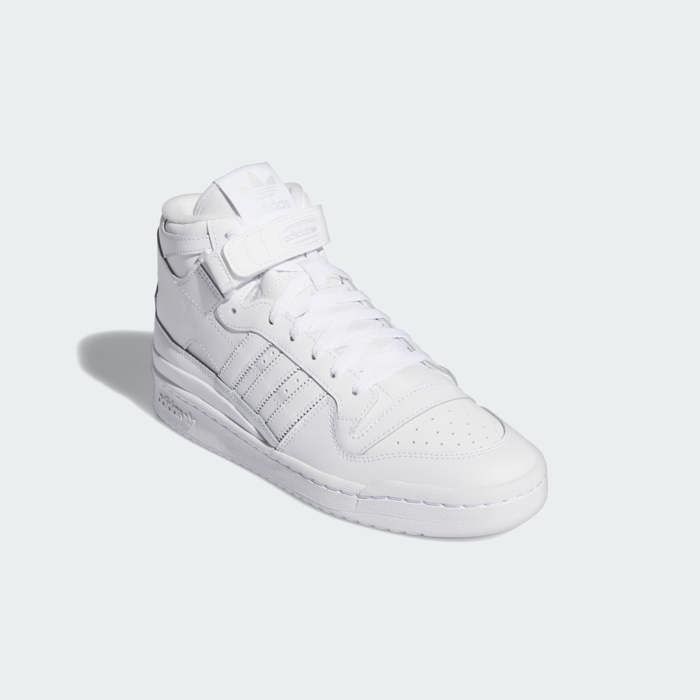 Chaussures - adidas - FORUM MID - Cuir pleine fleur - Compensé - Blanc - Marjane Mall - Image 4