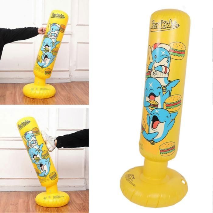 Sac de frappe gonflable 120 cm – Pour enfants énergiques, jeu sportif et éducatif(Couleur aléatoire)