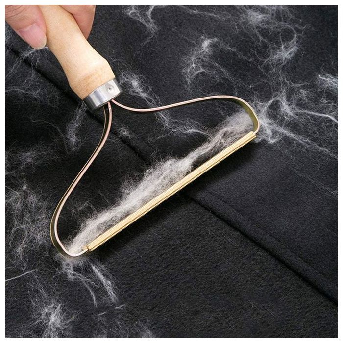Brosse vetement tissu anti peluche pour enlever les poils et poussière, brosse chat et chien