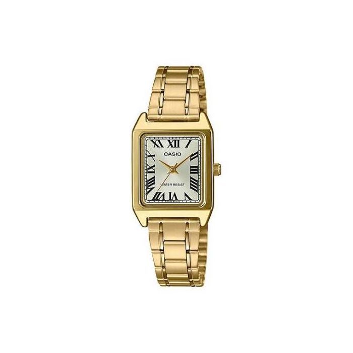 Casio Montre Femmes LTP-V007G-9BUDF Bracelet en Métal Plaqué Or Cadran Romain