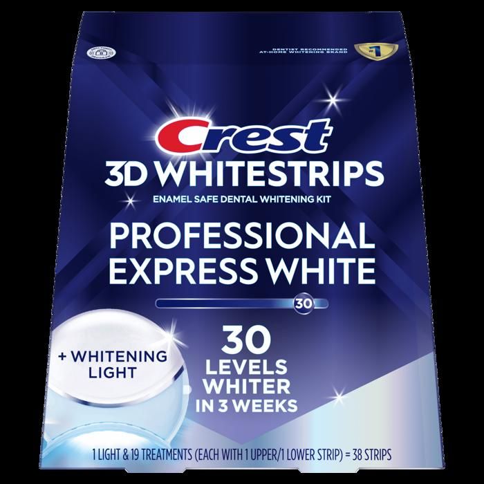 Soin Blanchiment - CREST - 3D White Strips Professionnel - 19 Traitements - Lampe LED - Niveau 30