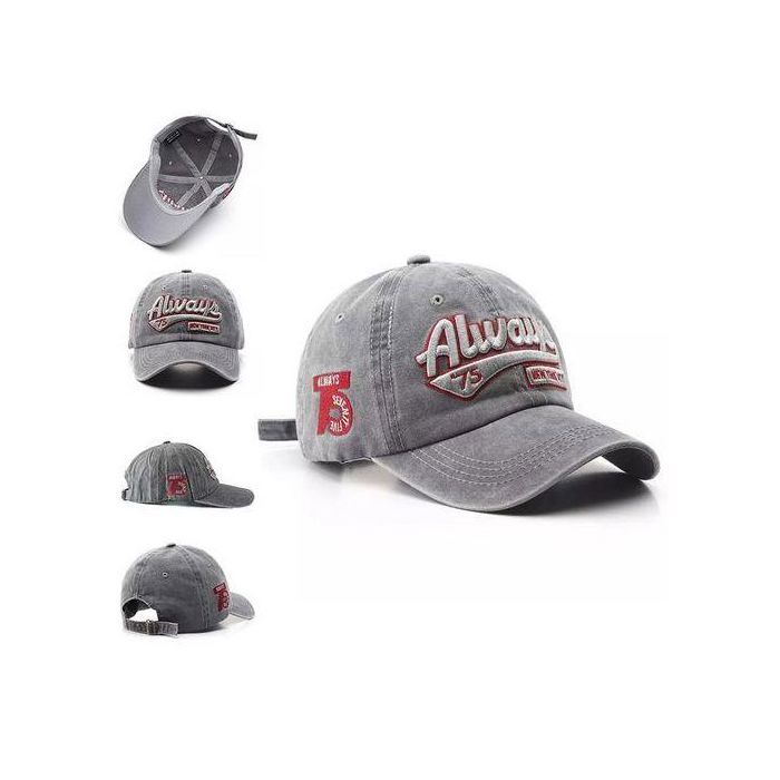 Casquette de Baseball - Always - 75 New York City - Protection solaire - Réglable - Gris