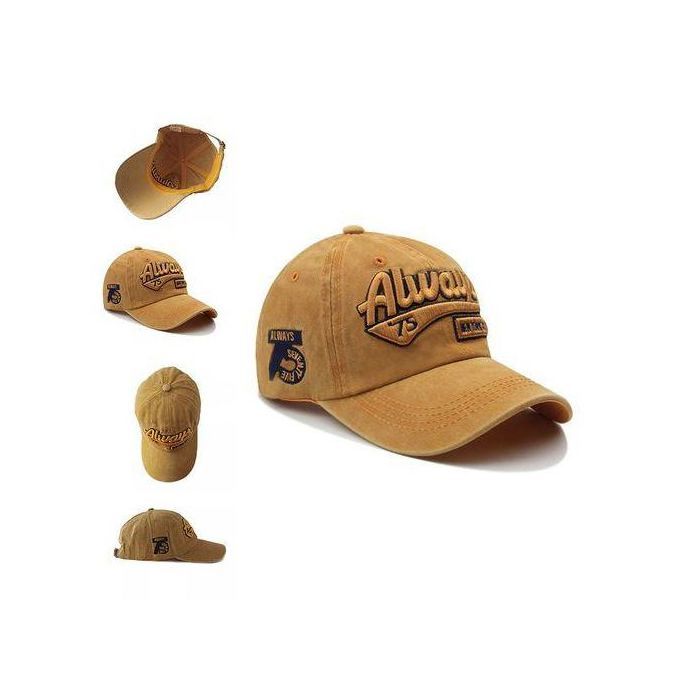 Casquette de Baseball - Always - 75 New York City - Protection solaire - Réglable - Jaune