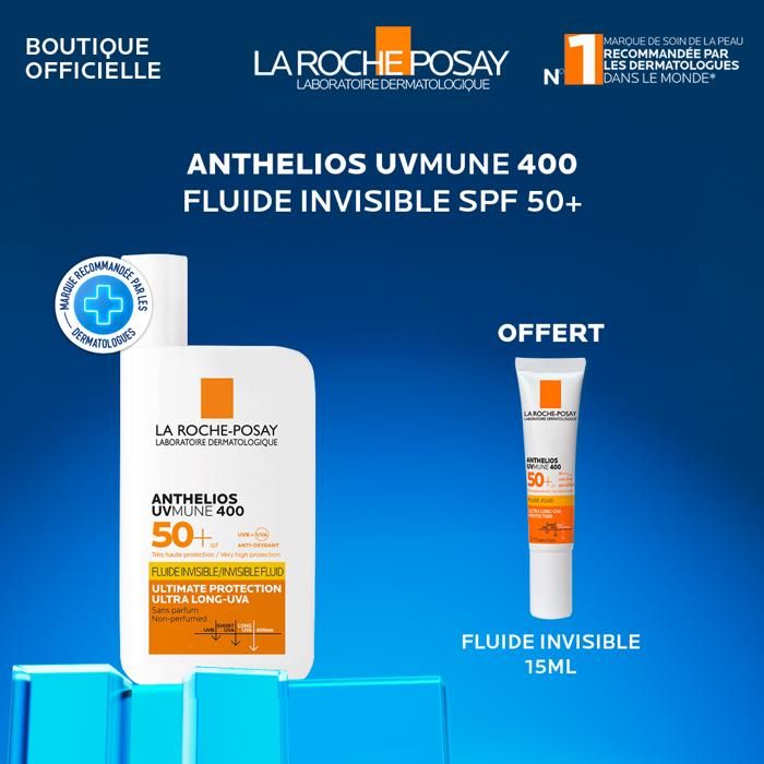 LA ROCHE-POSAY ANTHELIOS UVMUNE FLUIDE SPF50+ 50ML + Format Voyage