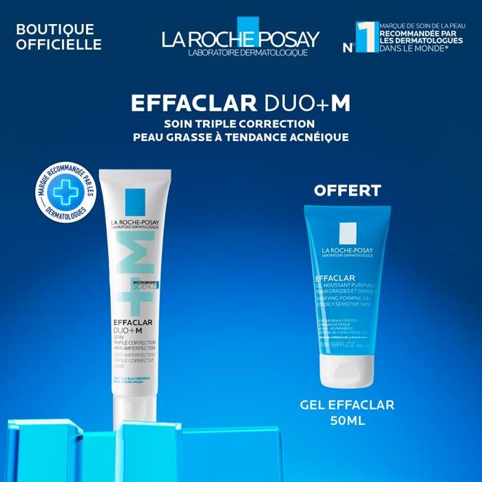 LA ROCHE POSAY - EFFACLAR DUO+M + GEL EFF 50ml - Ensemble parfait pour une peau nette