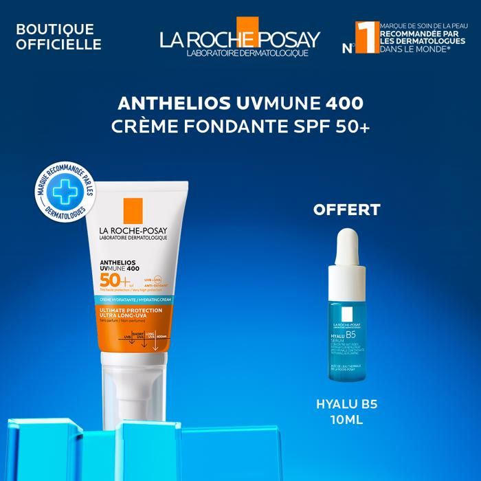 La Roche-Posay ANTHELIOS UVMune 400 Crème Solaire Teintée = Hyalu B5 Sérum 10ml Offert