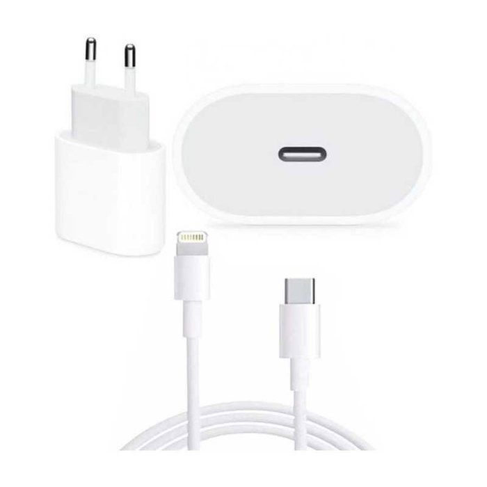 Chargeur USB-C - Apple - Adaptateur 35W - Câble Lightning - Compatible iPhone 14 Pro Max - Charge rapide