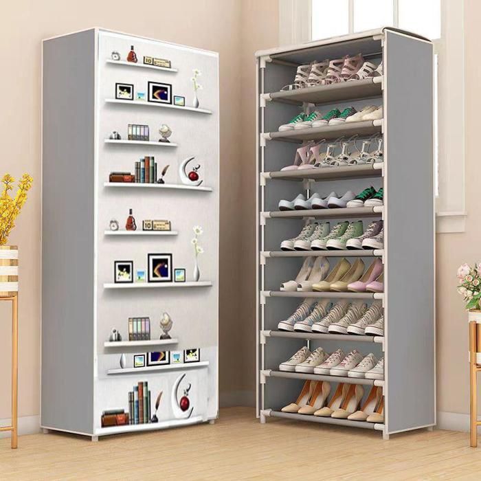Armoir De Chaussures en Tissus avec Images 3D - 9 étagères
