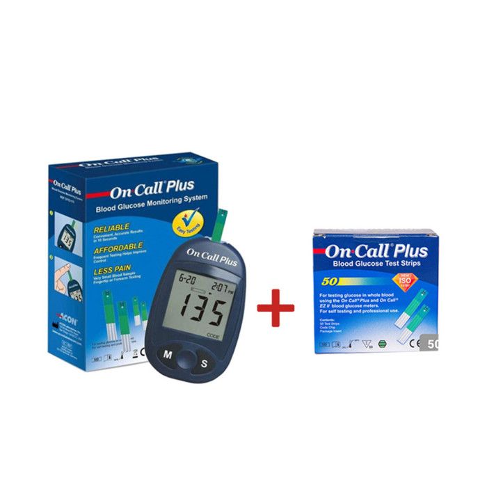 PACK KIT Lecteur de glycémie  ON CALL PLUS+50 BANDELETTES