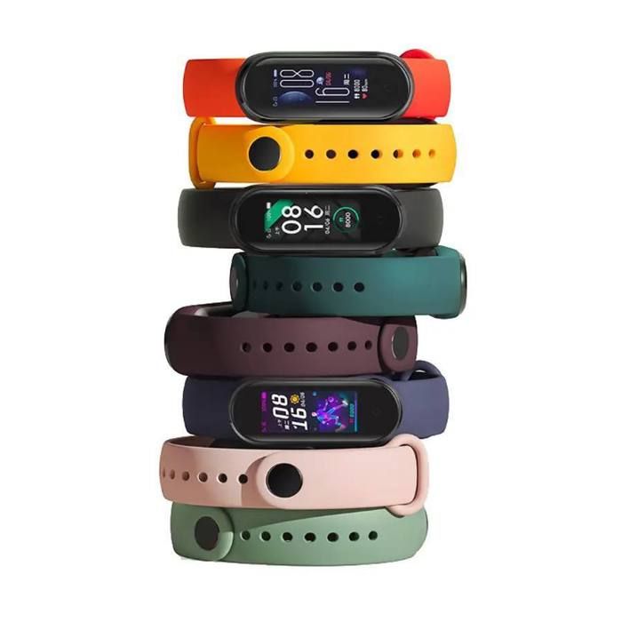 Bracelet en silicone coloré ,accessoires de bande intelligente pour Xiaomi Mi Band 5,6,8