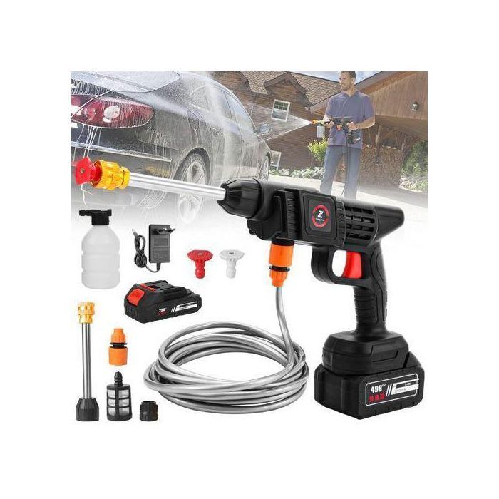 Pistolet de lavage auto électrique sans fil Pulvérisateur - 2 Batteries 48V