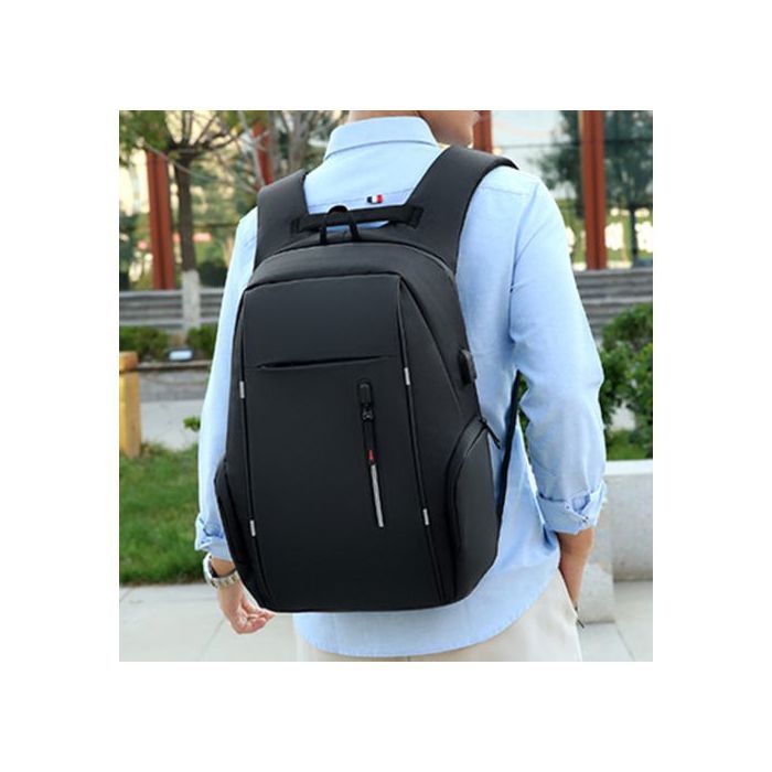 Sac à dos - GENERIC - Cartable Oxford - Imperméable - 4 poches zippées - USB intégré